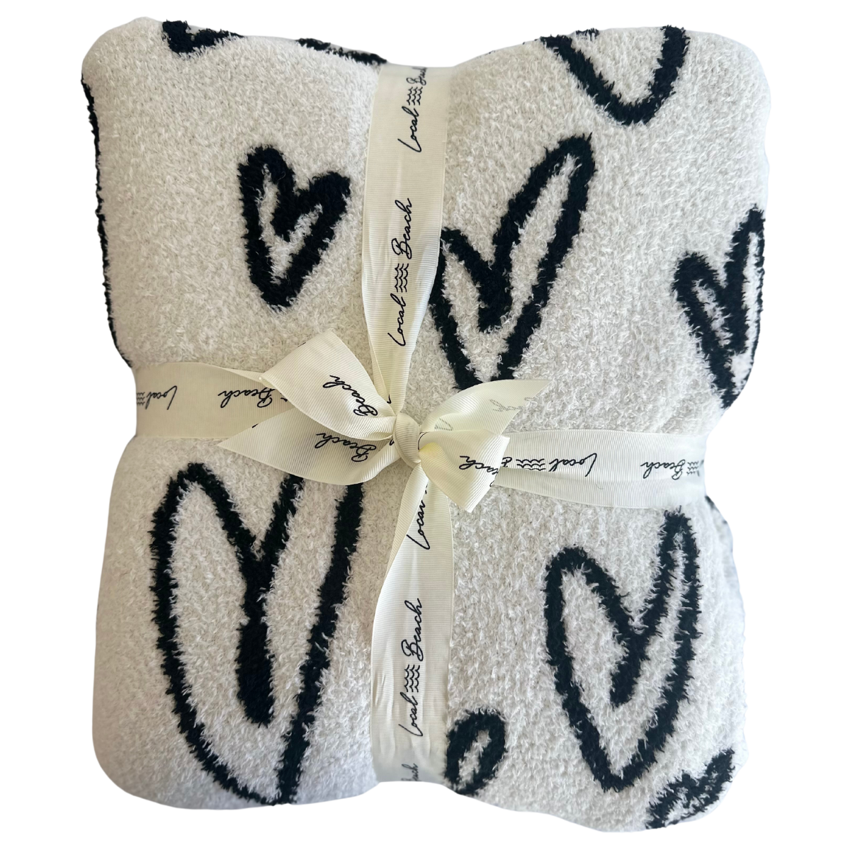 Local Beach Love Collection Heart Luxe Home Blanket