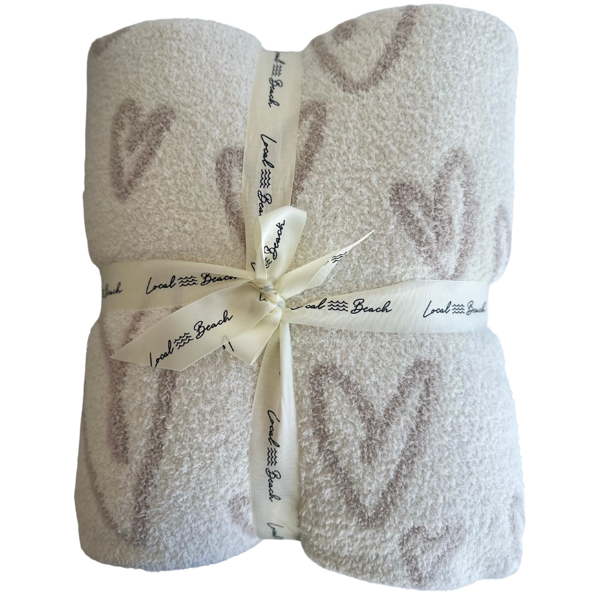 Local Beach Love Collection Heart Luxe Home Blanket