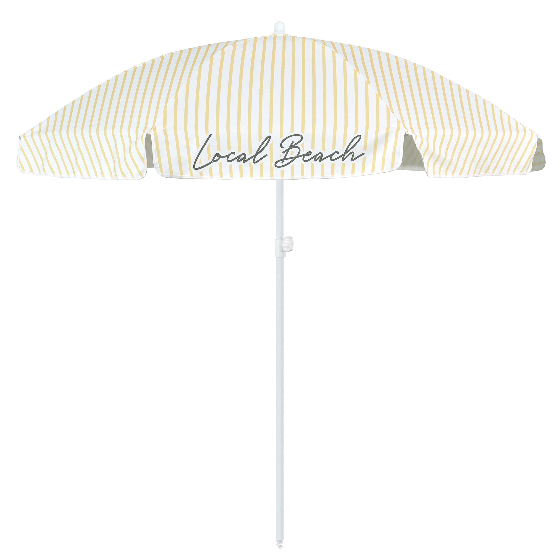 Golden Haze Brush Stripe Beach Umbrella - Golden Haze