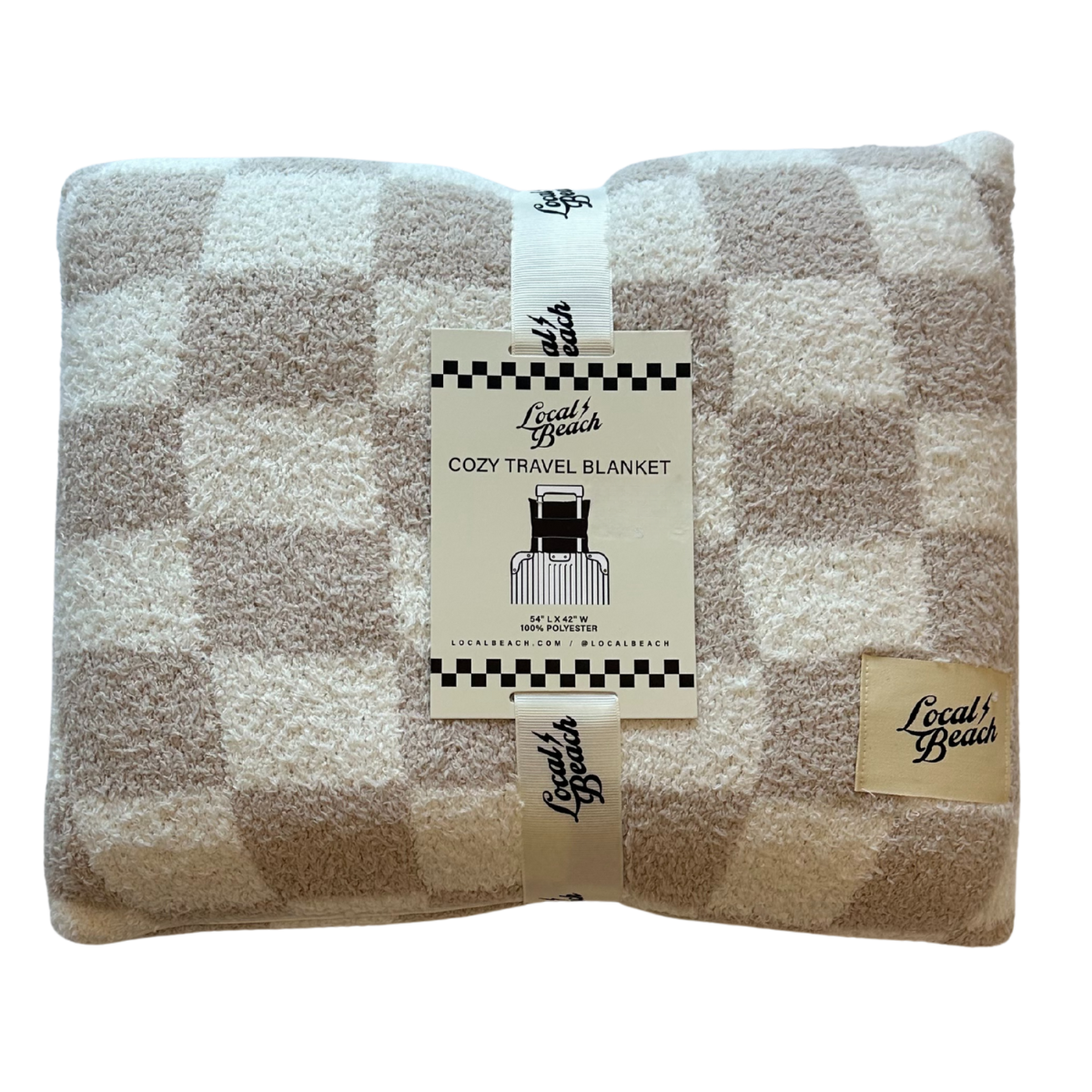 Local Beach Checker Travel Blanket - Thumbnail 2