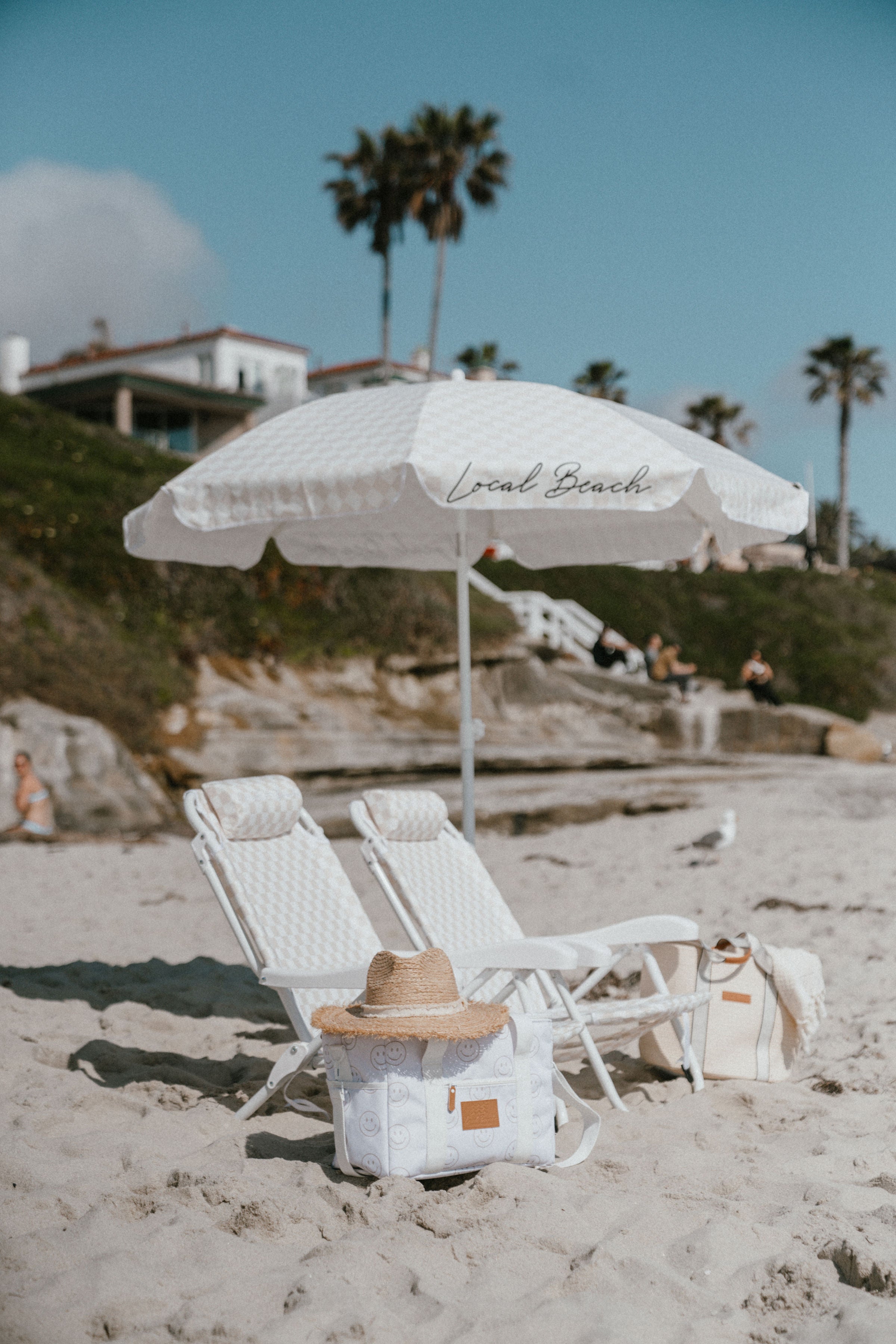 Beach chairs and umbrellas for sales sale