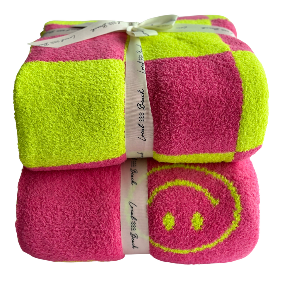 Pink Check Luxe Blanket main image 0