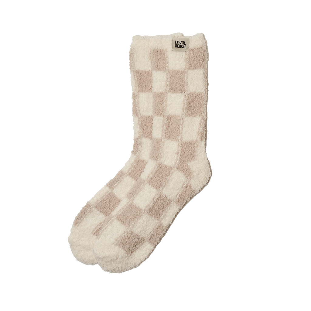 Barefoot Dreams Womens Leopard Socks - Cream/Stone