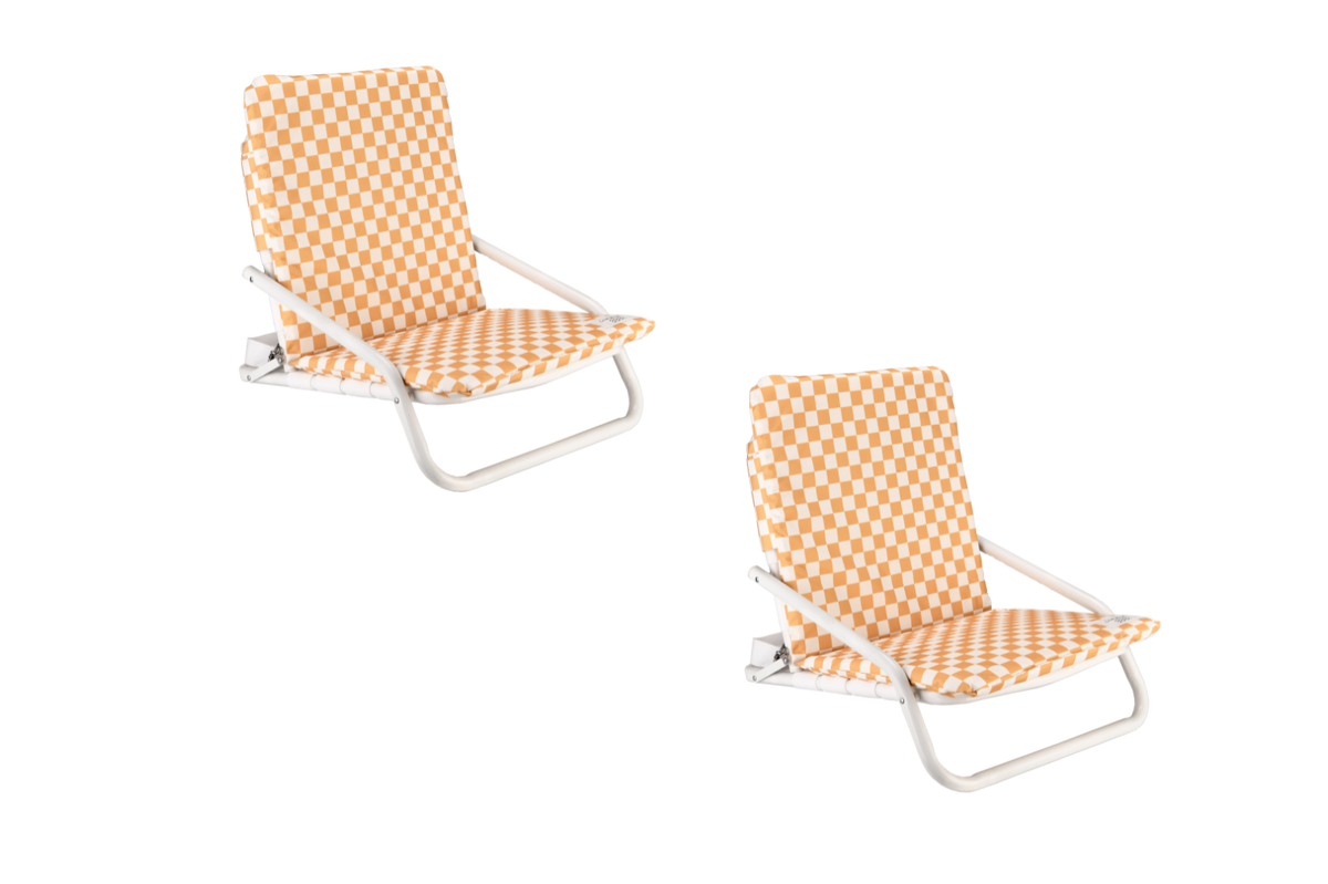 Gold Checker Beach Chair Bundle | Local Beach