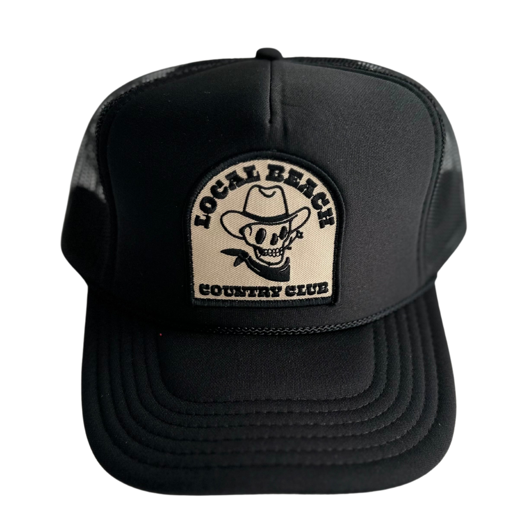 Local Beach Country Club Trucker Hat Black