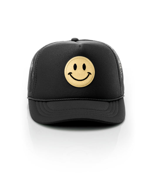 Kids Glitter Smiley Face Trucker Hat – LocalBeach