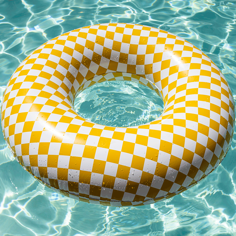 Gold Checker Pool Float – LocalBeach